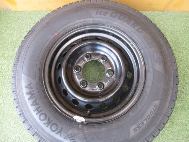 日産純正 NV350・E26キャラバン 鉄 国産スタッドレス 195/80R15 中古】 送料込み 日産純正スチール キャラバン 195/80R15 スタッドレス