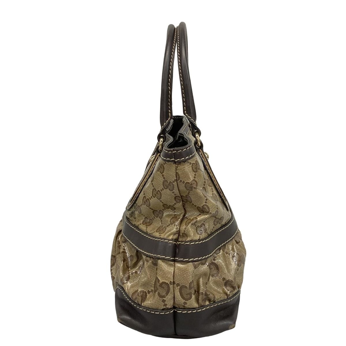 GUCCI(グッチ) トートバッグ クリスタルGG 223964 ダークブラウン