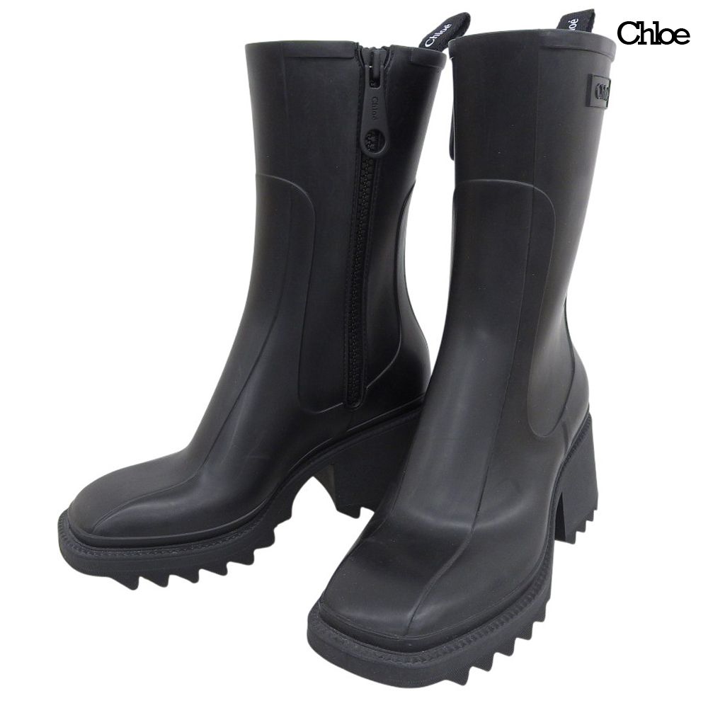 超 クロエ Chloe 販売商品 ベティ Betty ラバー レインブーツ 39 24.5-25 cm のみ 定価94600円