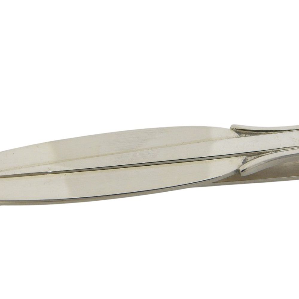  超 ジョージジェンセン Georg Jensen 90年代ヴィンテージ No.63 フェザー シルバー925 ネクタイピン ビジネス タイピン 札ばさみ 紳士 旅 程 ネクタイピン 小物