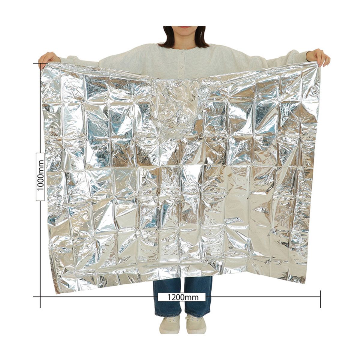  フード付アルミ防寒ポンチョ アーテック 非常用 アルミ蒸着PET 076395 1着入り X その他 避難生活用品