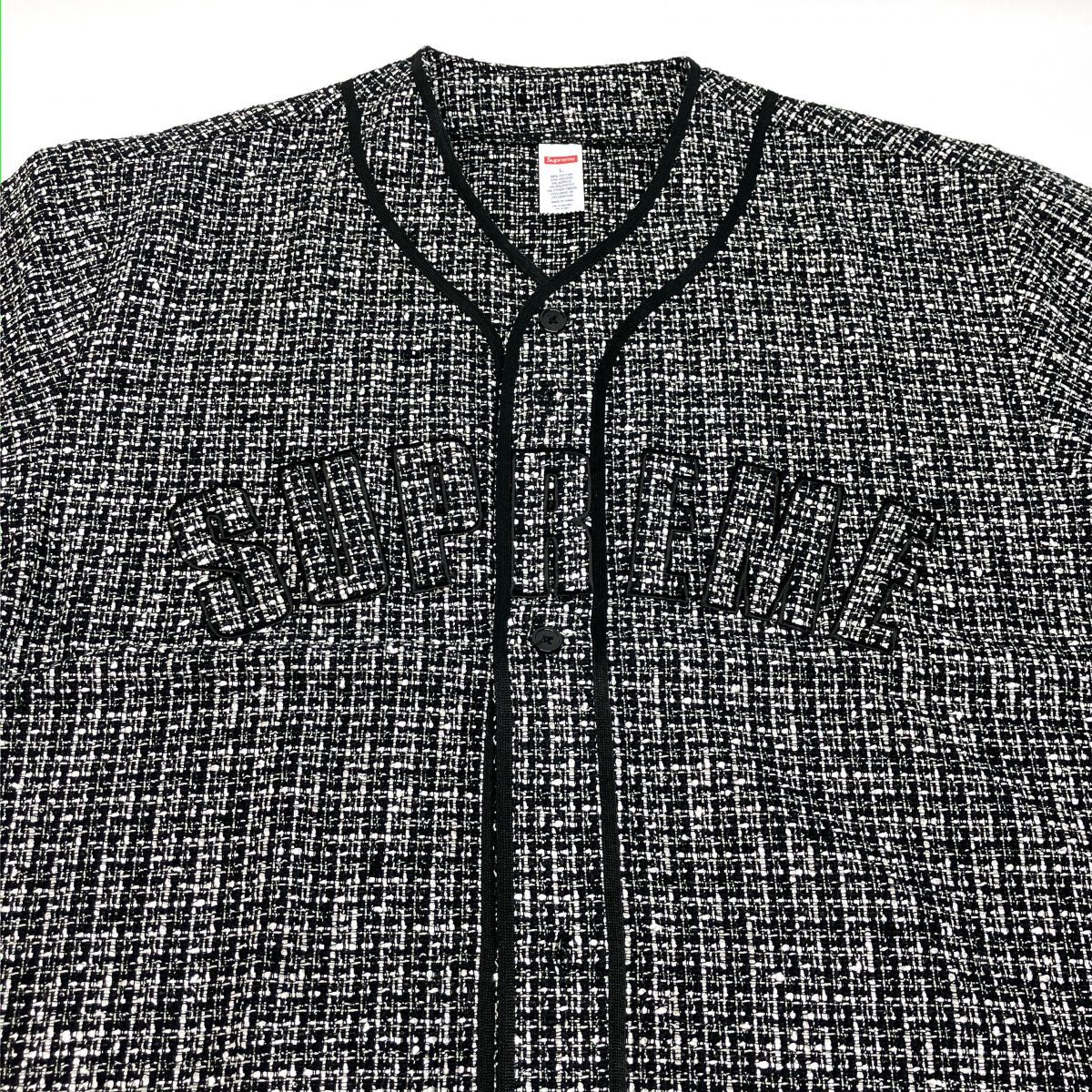Supreme シュプリーム Boucle Baseball Jersey Black サイズL メンズ