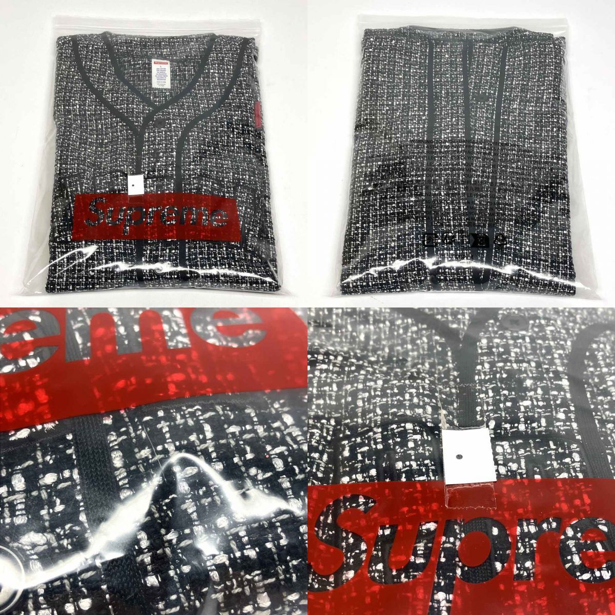 Supreme シュプリーム Boucle Baseball Jersey Black サイズL メンズ