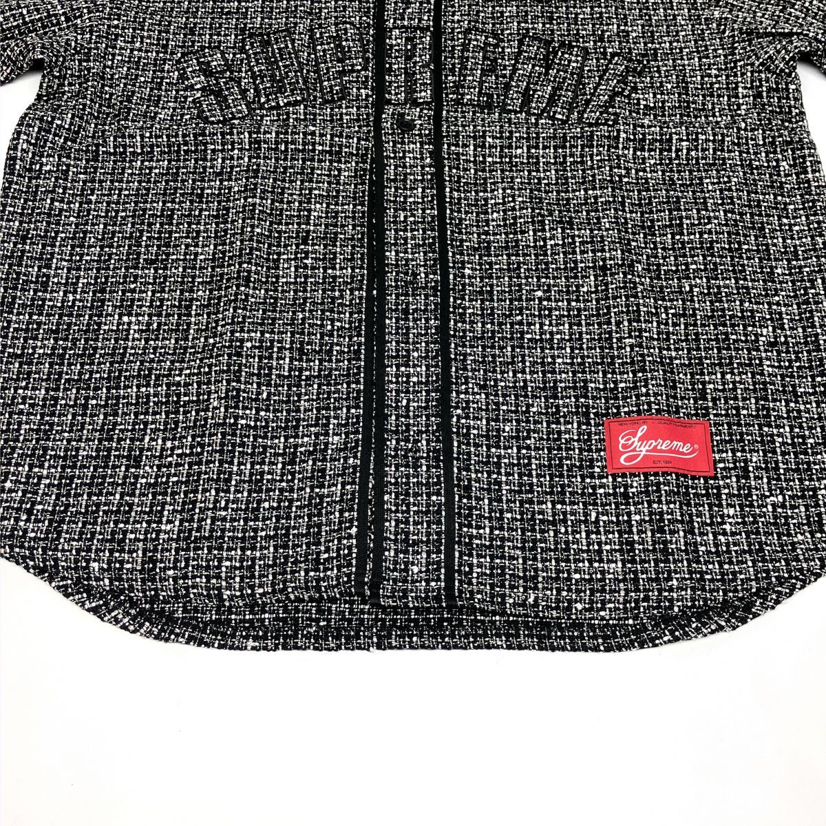 Supreme シュプリーム Boucle Baseball Jersey Black サイズL メンズ