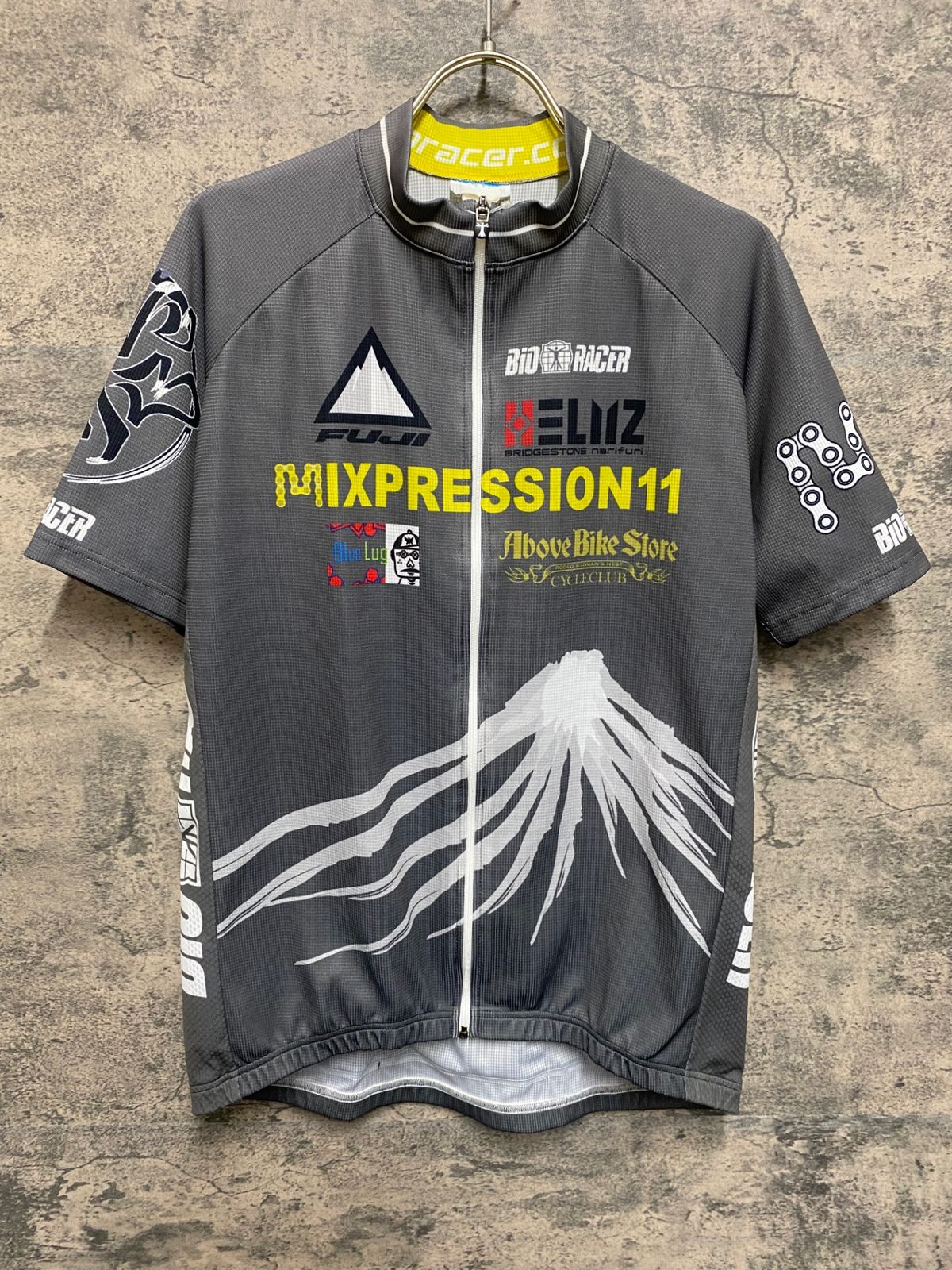 JS084 ビオレーサー BIORACER 半袖 サイクルジャージ グレー XL 