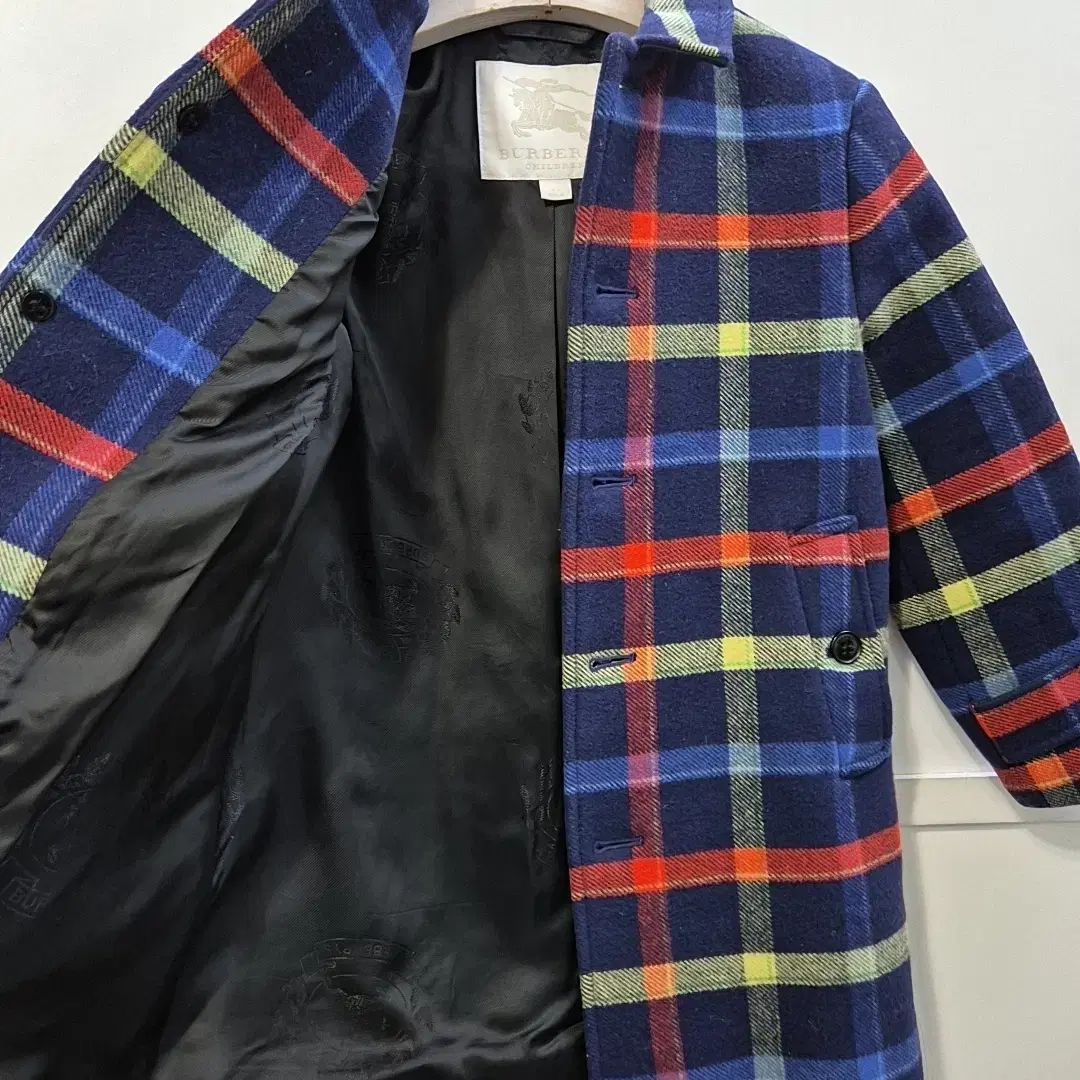 バーバリーキッズ チェック ウールコート 6y キッズ BURBERRY