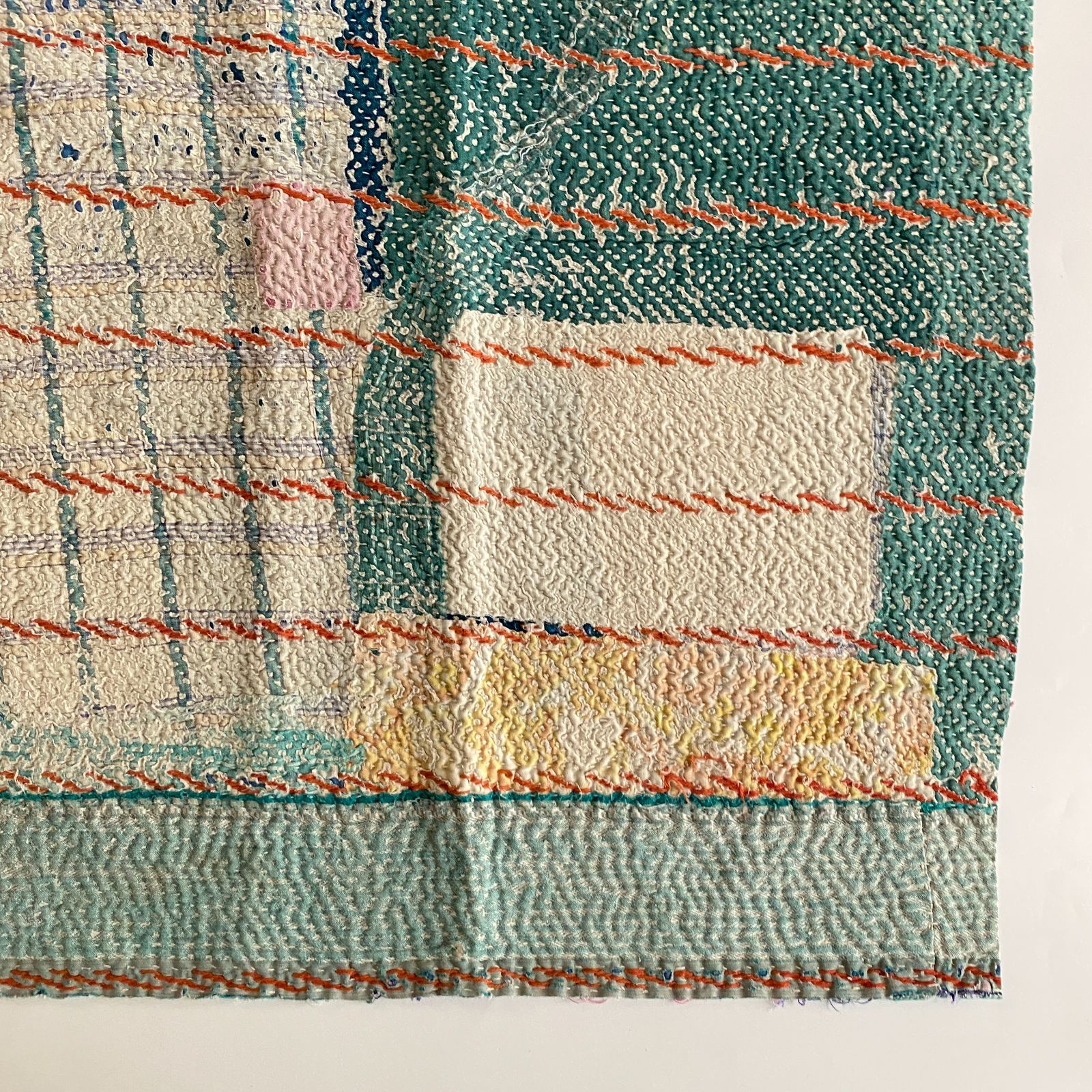 3511 ラリーキルト カンタキルト オールドファブリック ハギレ インド