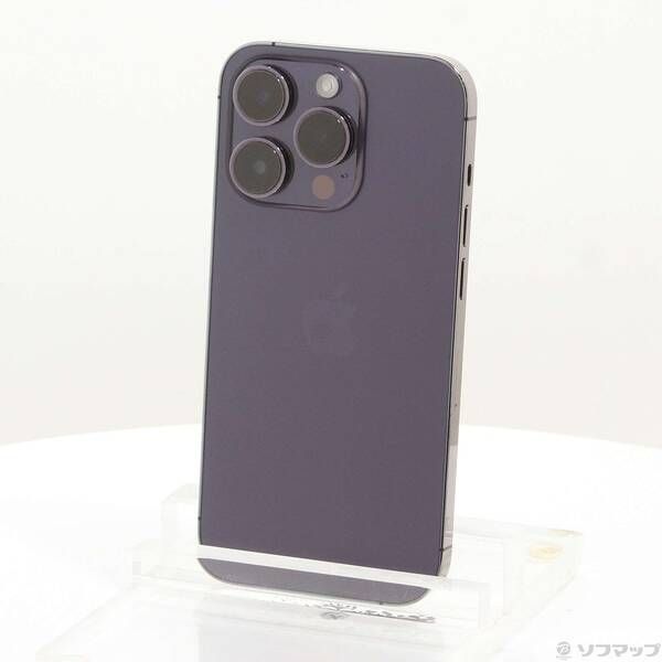  〔中古品〕 iPhone14 Pro 128GB ディープパープル MQ0F3J／A SIMフリー【348】 スマートフォン本体
