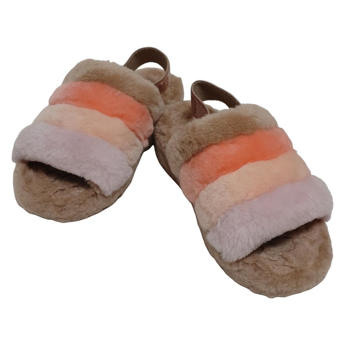 UGG アグ サンダル 22 レディース - 1122990 ベージュ×オレンジ×マルチ ムートン