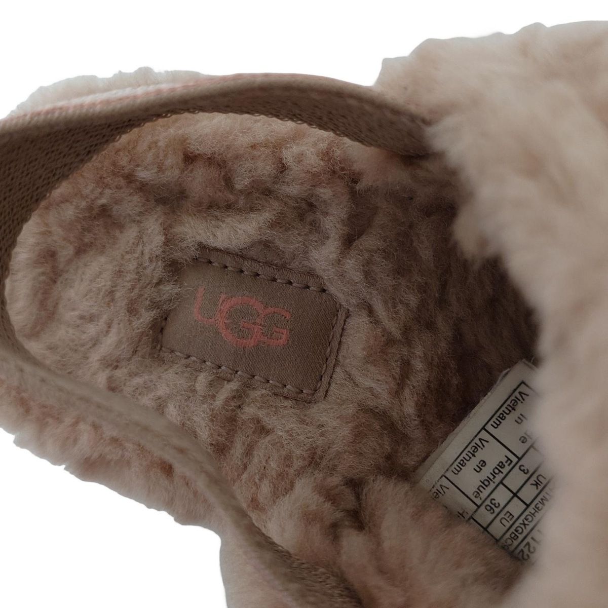  UGG アグ サンダル 22 レディース - 1122990 ベージュ×オレンジ×マルチ ムートン サンダル サンダル ミュール