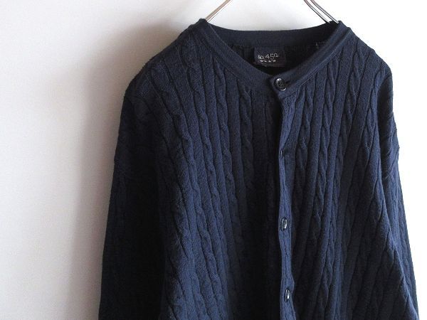 45R 45rpm 2023AW R刺繍 超ガーゼケーブルの908ニットソーカーディガン