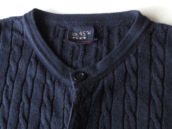 45R 45rpm 2023AW R刺繍 超ガーゼケーブルの908ニットソーカーディガン