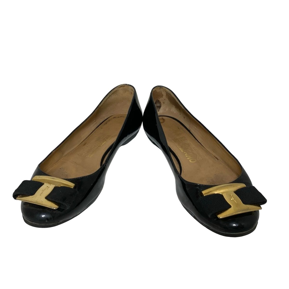 FERRAGAMO SalvatoreFerragamo サルバトーレフェラガモ シューズ レディース - 黒 ヴァラ リボン レザー