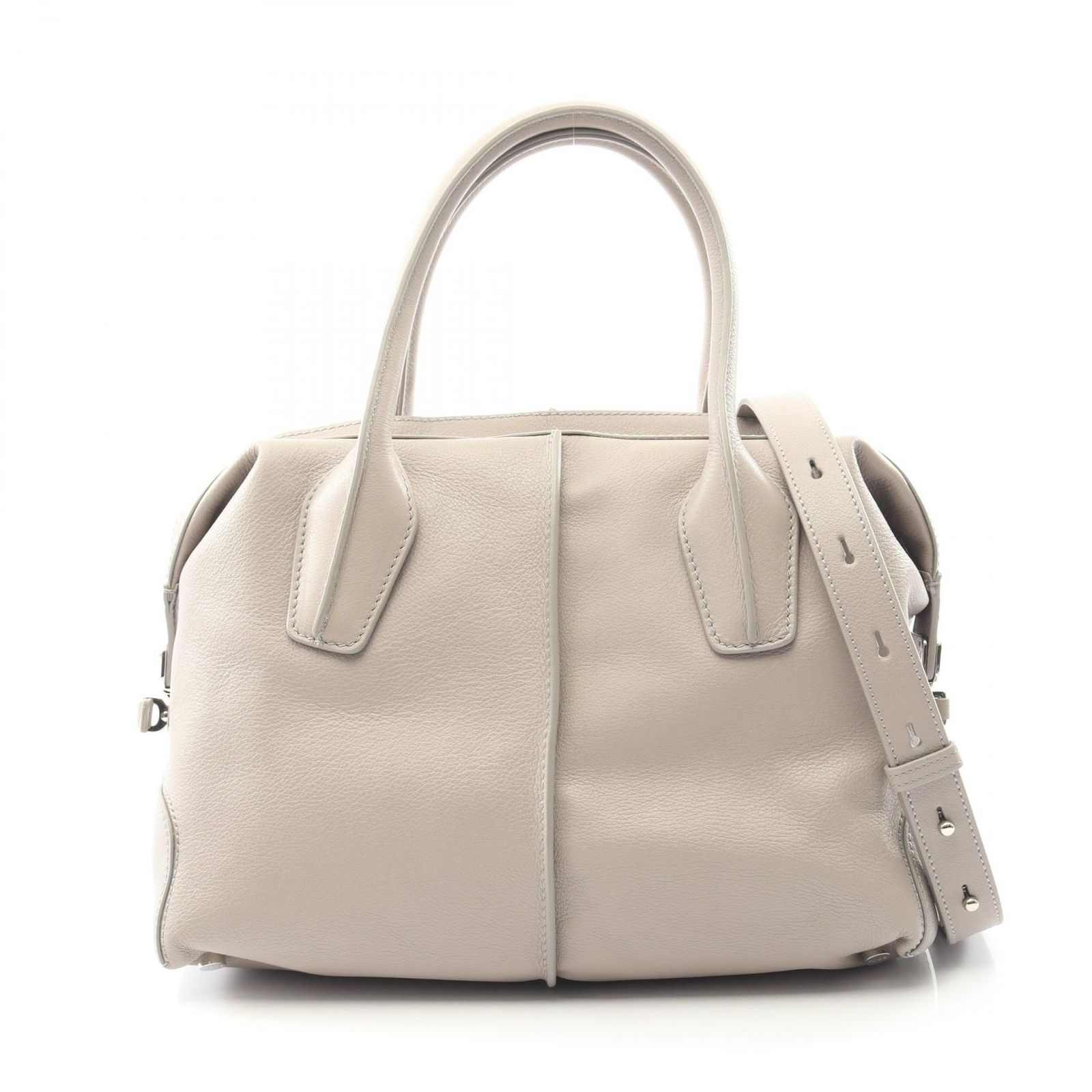 トッズ TOD'S ハンドバッグ D-STYLING BAULETTO ライトグレー レザー D