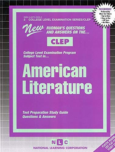 American Literature Passbooks Study Guide College Level Ex