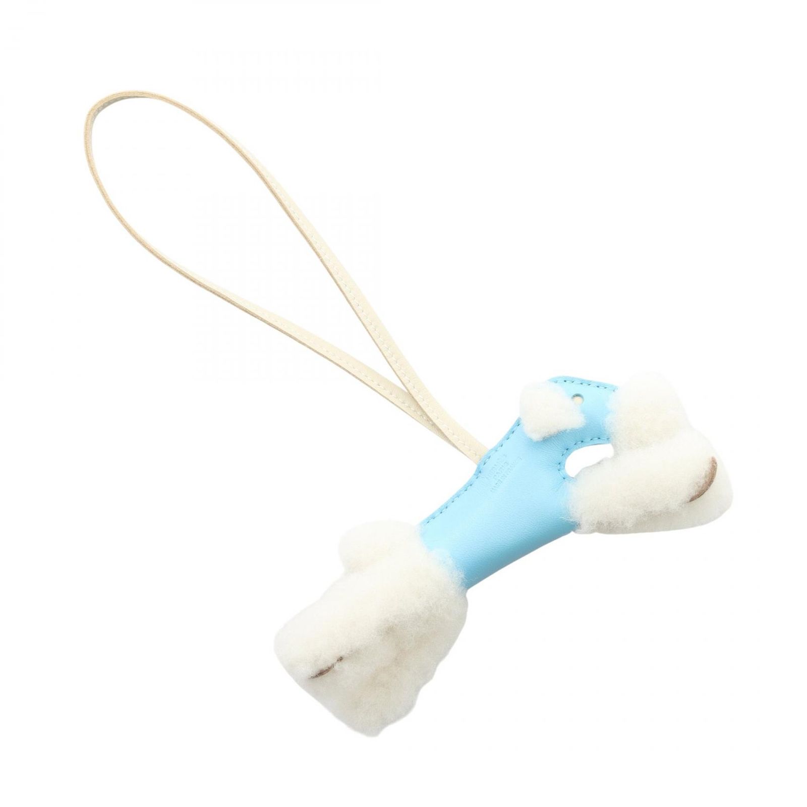 エルメス HERMES チャーム バディチャーム セレステ クレ ムートン レザー レディース