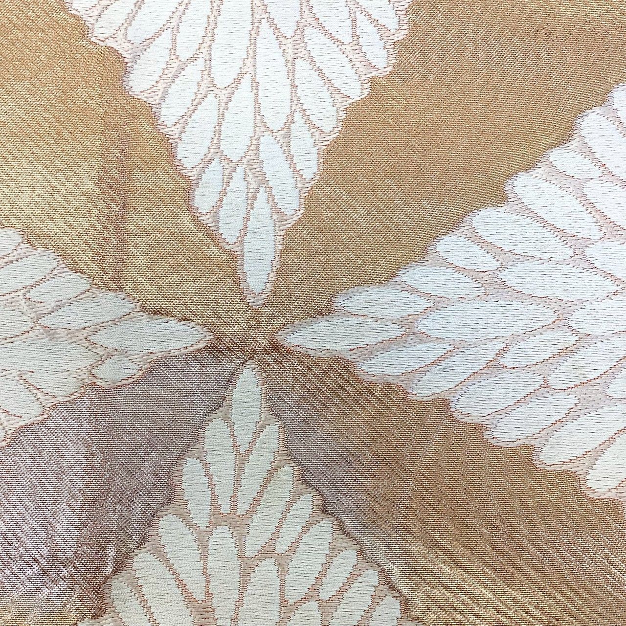 正絹　六通袋帯【菱文様】 6269］袋帯 花菱文様 刺繍 六通 正絹 着物 フォーマル - メルカリ