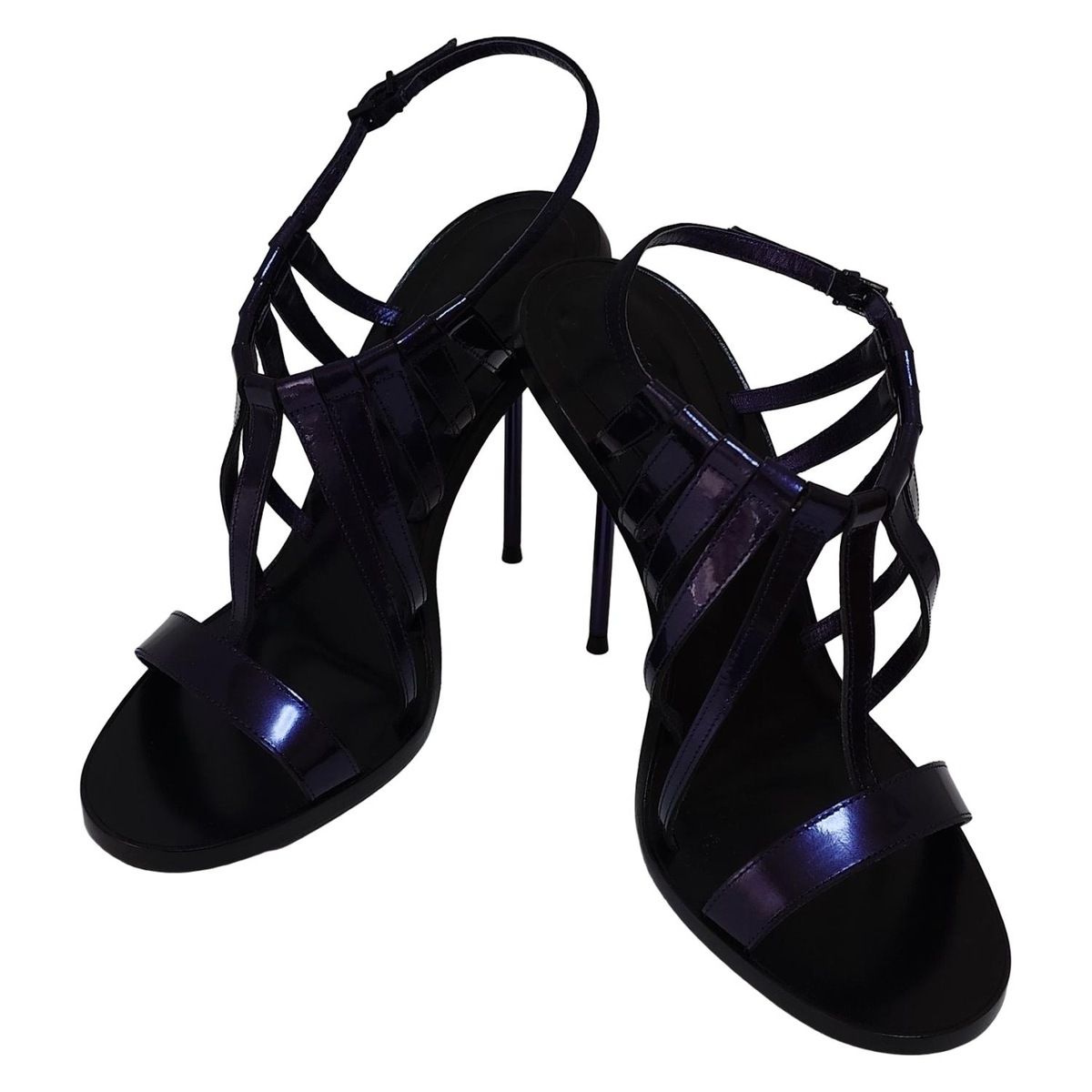 ジョルジオアルマーニ サンダル 38 レディース - ネイビー レザー