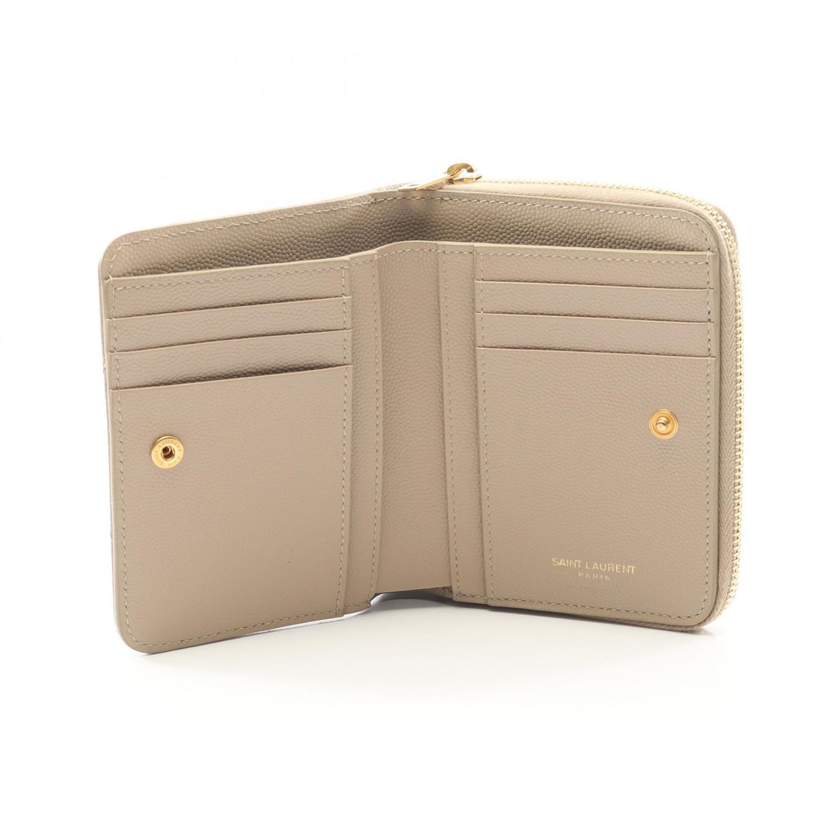サンローラン 二つ折り財布 ベージュ サンローランパリ SAINT LAURENT PARIS 二つ折り財布 モノグラム
