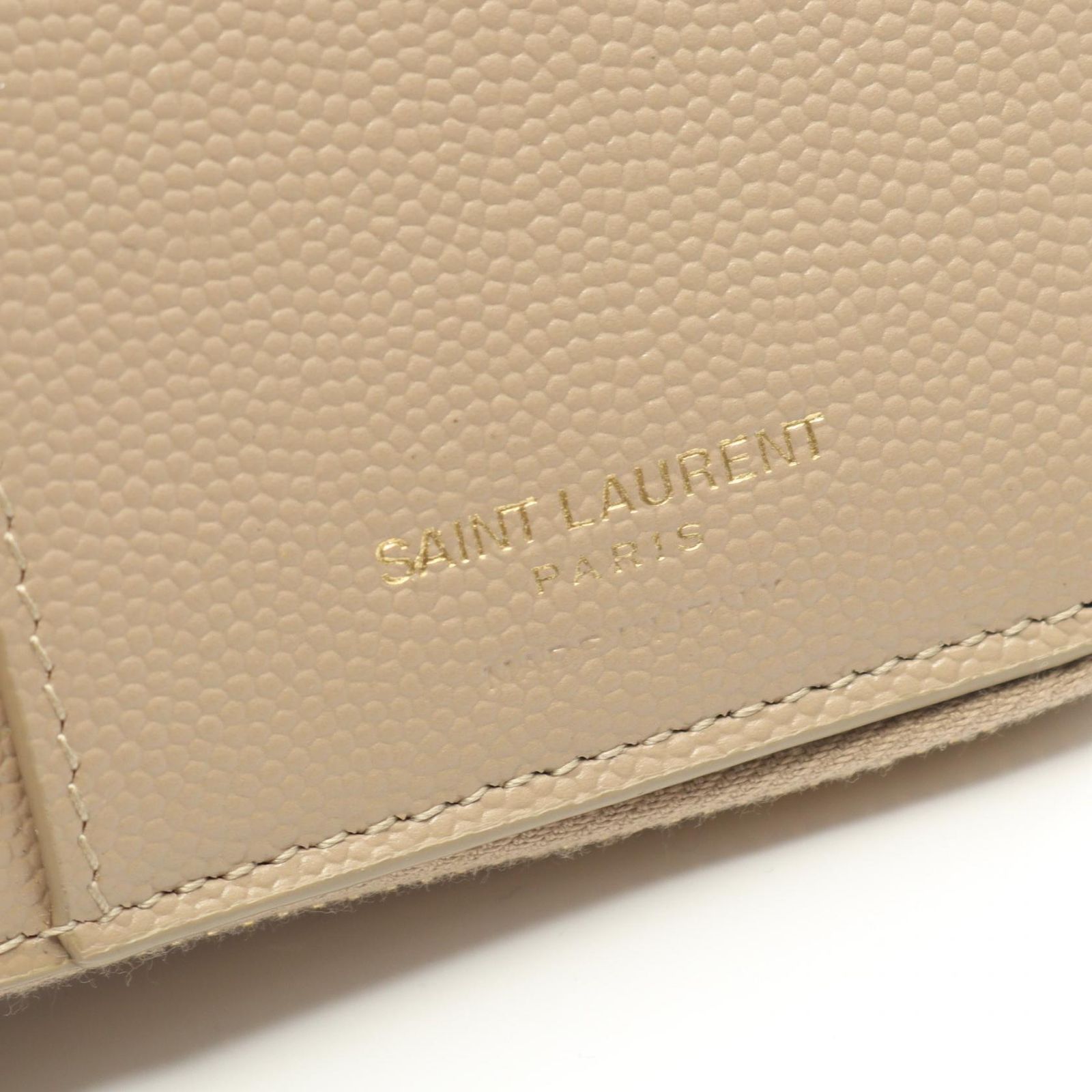 サンローラン 二つ折り財布 ベージュ サンローランパリ SAINT LAURENT PARIS 二つ折り財布 モノグラム