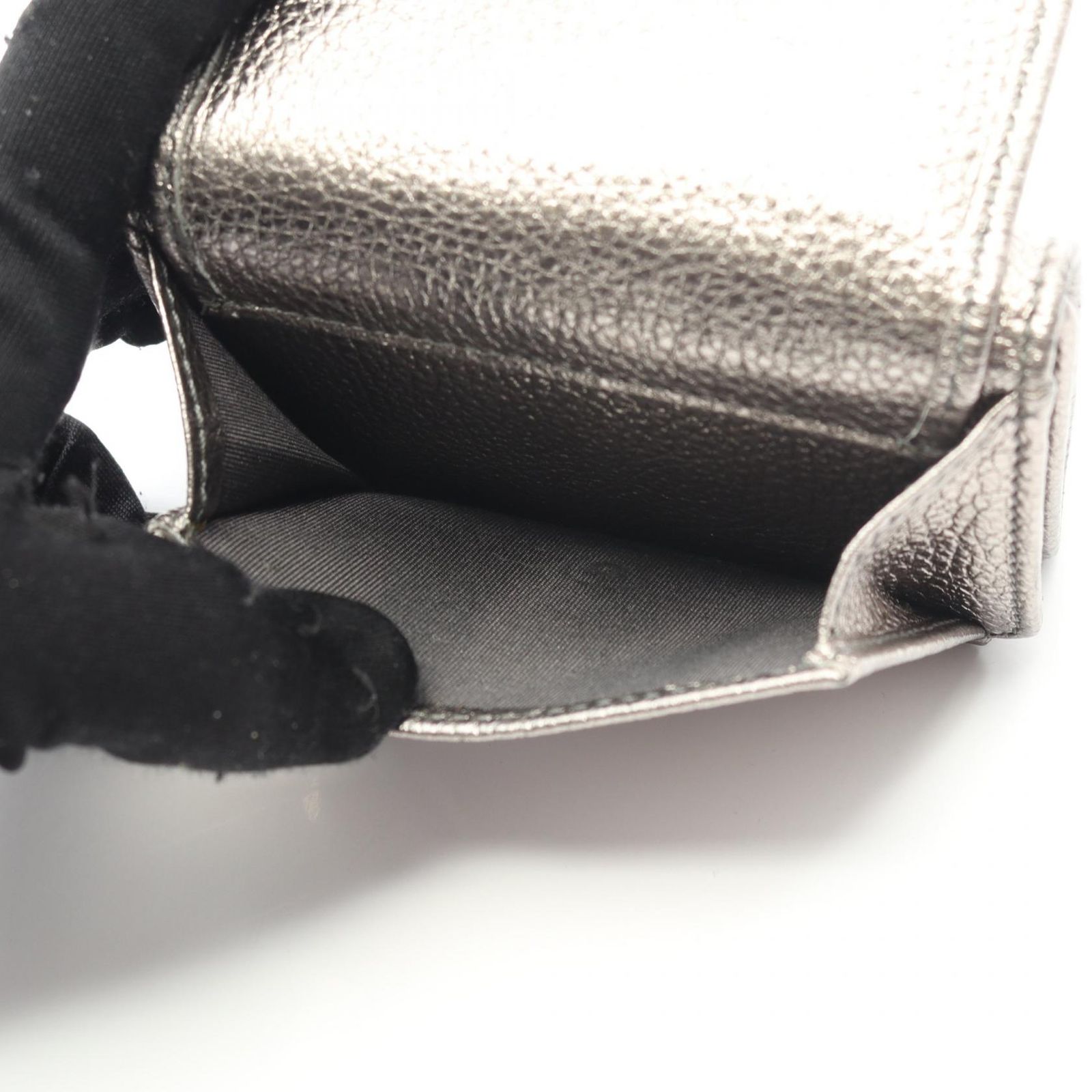  ジミーチュウ JIMMY CHOO 三つ折り財布 NEMO ネモ NEMO-UUF-0027 シルバー レザー スタースタッズ付き レディース A 二つ折り財布 折り財布