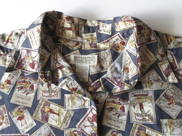 希少　80s Banana Republic ボウリングシャツ　バナナタグ 希少 80s Banana Republic ボウリングシャツ バナナタグ 希少80s