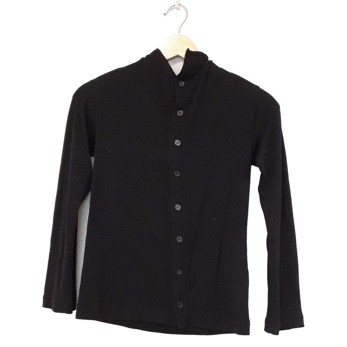 yohji yamamotoプリュスノアール ブラック ロングカーディガン 長袖 YOHJI YAMAMOTO +NOIR(ヨウジヤマモトプリュスノアール) カーディガン