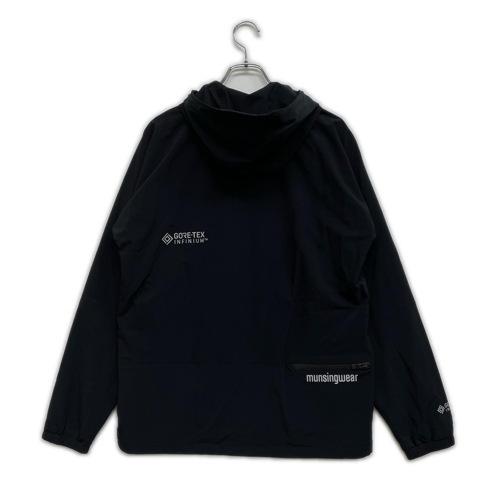 メンズ マンシングウェア Munsing wear フルジップアウター L 黒 メッシュ裏地 ゴアテックス フード付