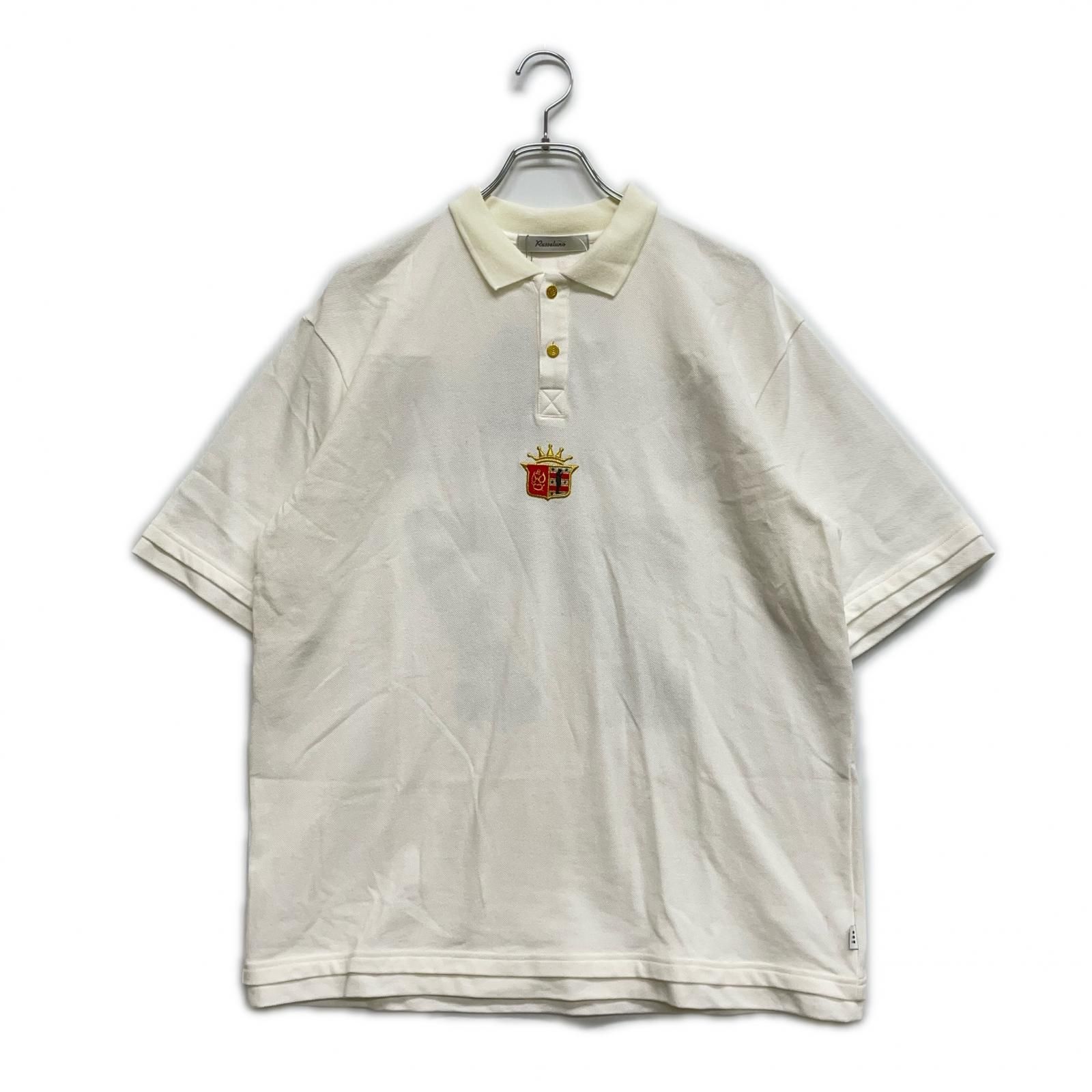 メンズ ラッセルノ 半袖ポロシャツ 5 L 白 ホワイト STUDIO CADILLAC