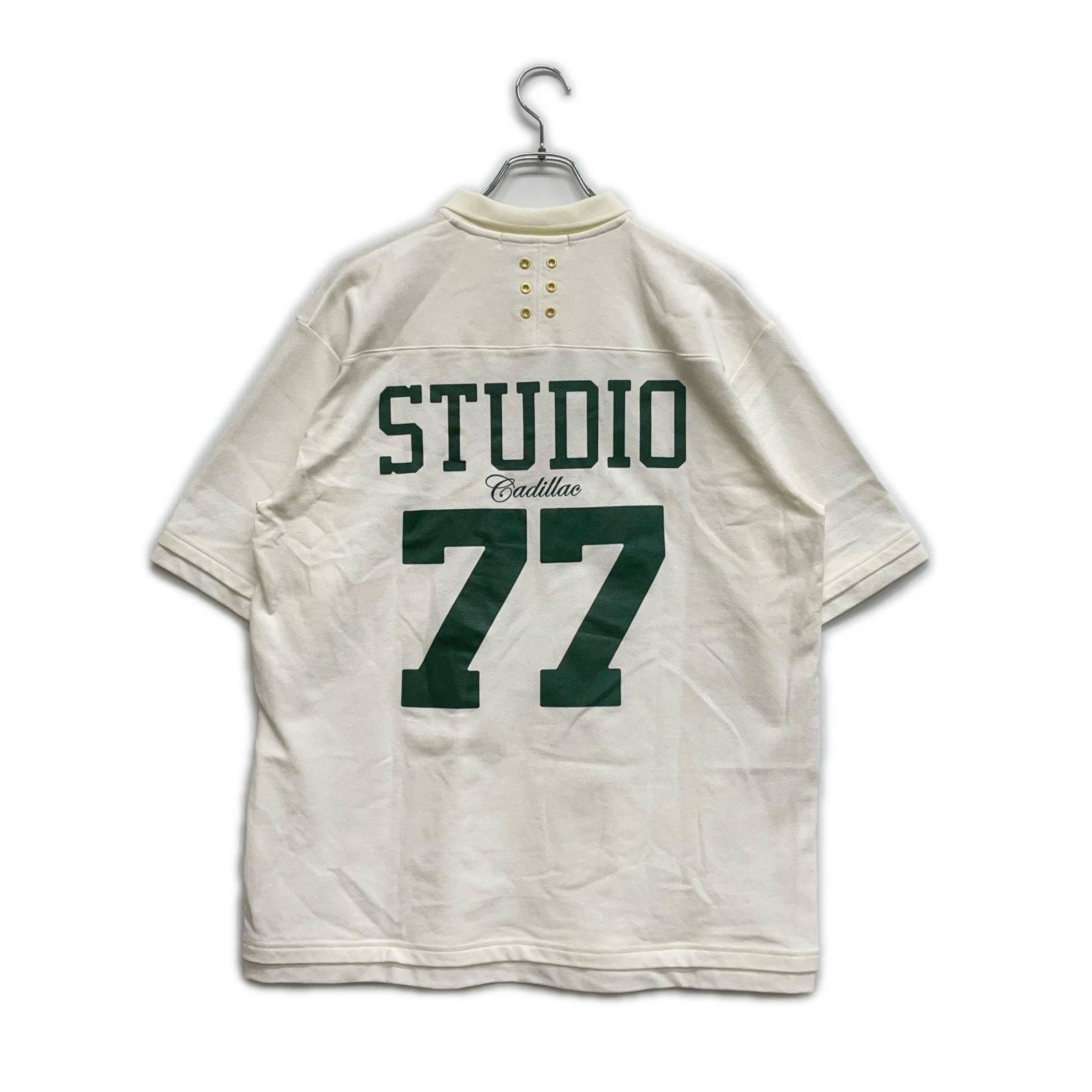 メンズ ラッセルノ 半袖ポロシャツ 5 L 白 ホワイト STUDIO CADILLAC