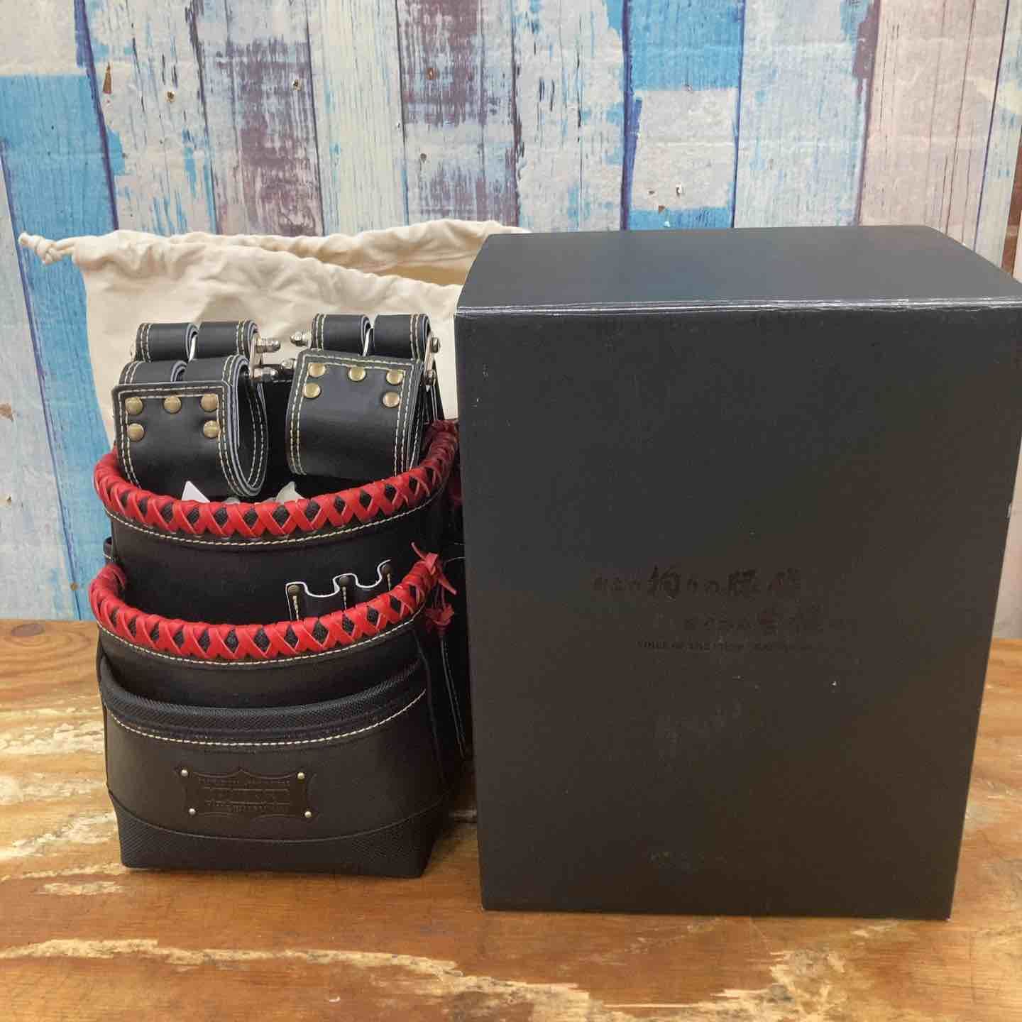 ニックス KGB 301 DDX チェーンタイプ グローブ革使用3段腰袋 赤 柏店