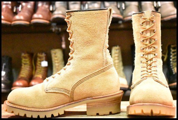 7.5D 良品 PT91刺繍 98年 カスタム】レッドウィング 8218 スエード