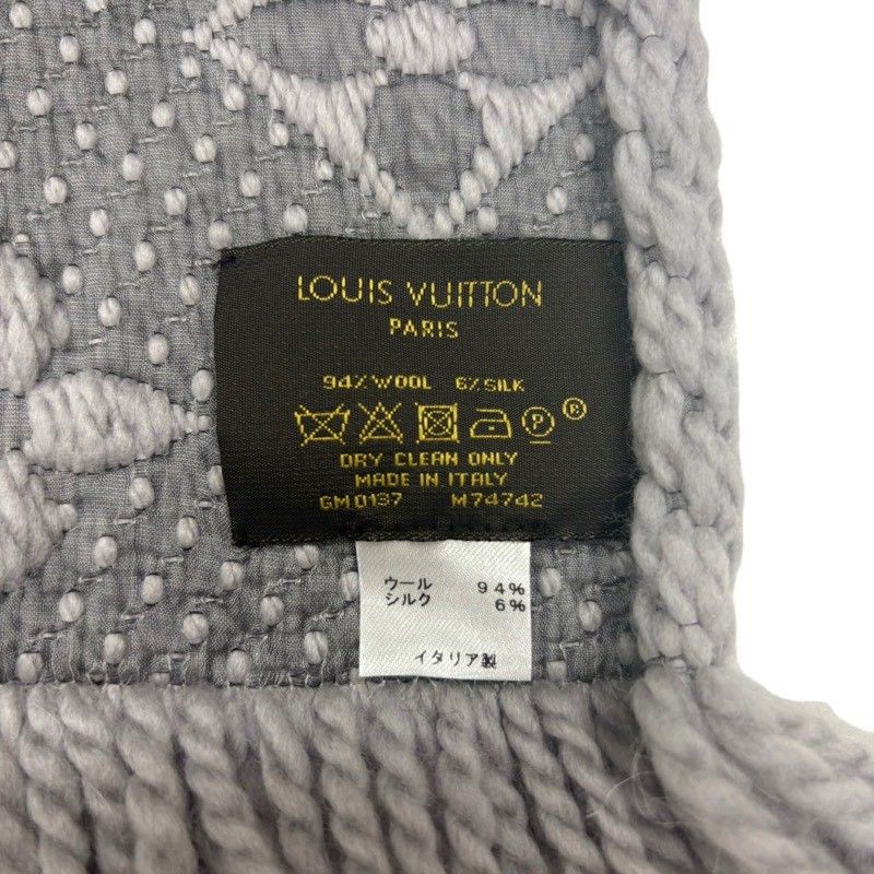 LOUIS VUITTON ルイヴィトン エシャルプ ロゴマニア M74742 ウール