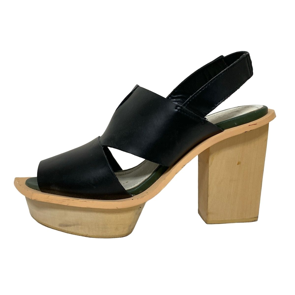 ENFOLD サンダル　WAVE グリーン　　38 楽天ポイント還元】ENFOLD Wave サンダル (グリーン, 38(約24.5cm