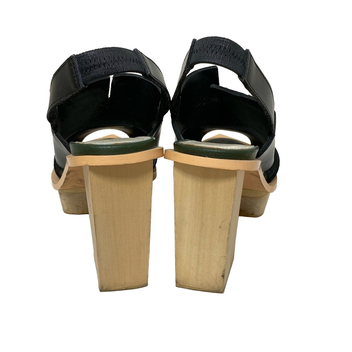 ENFOLD サンダル　WAVE グリーン　　38 ENFOLD サンダル WAVE グリーン ブラック 38 【公式通販】