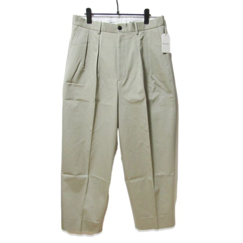 Steven Alan スティーブンアラン タックスラックスパンツ 8114-177-0882 シンチバック ワイドテーパード ベージュ L