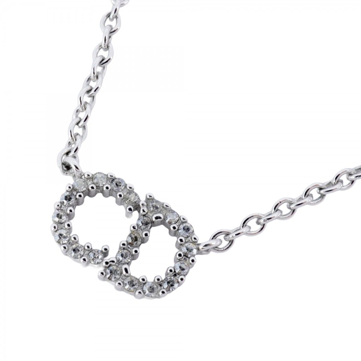 5jpb0333】クリスチャンディオール ネックレス CDロゴ メタル ライン