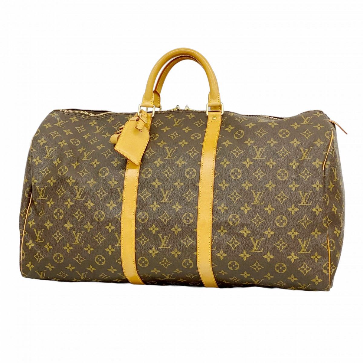 5 pc 3441 ルイヴィトン ボストンバッグ モノグラム キーポル55 M 41424 ブラウン メンズ レディース ユニセックス