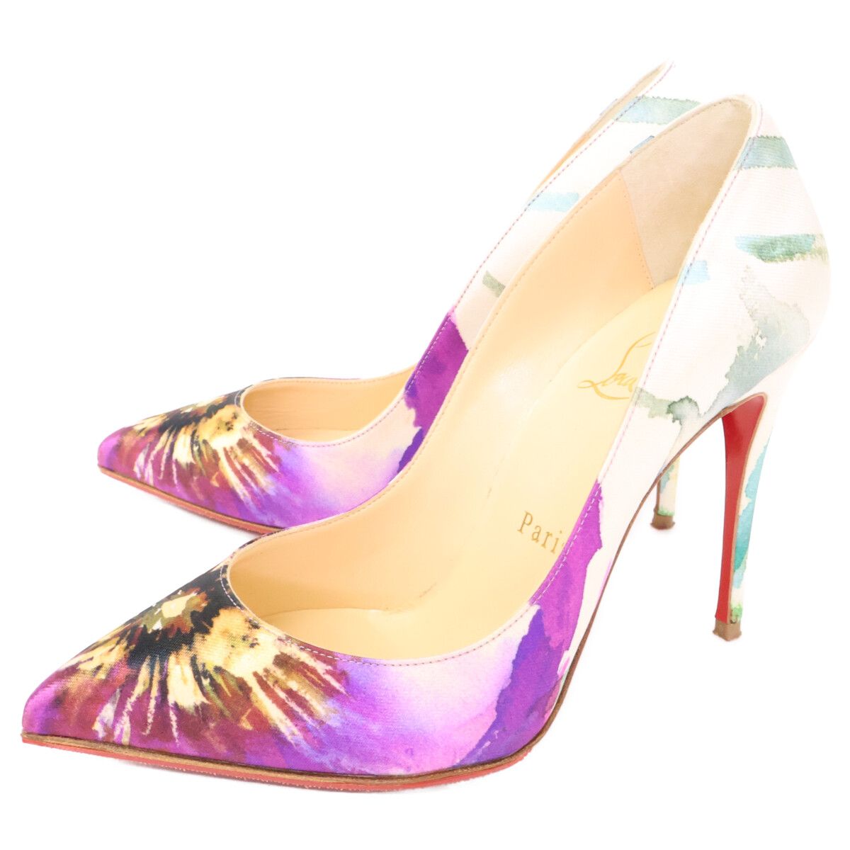 Christian Louboutin クリスチャンルブタン 3141063 PIGALLE FOLLIES 100 MAXI FIORI フラワー総柄 ハイヒールパンプス