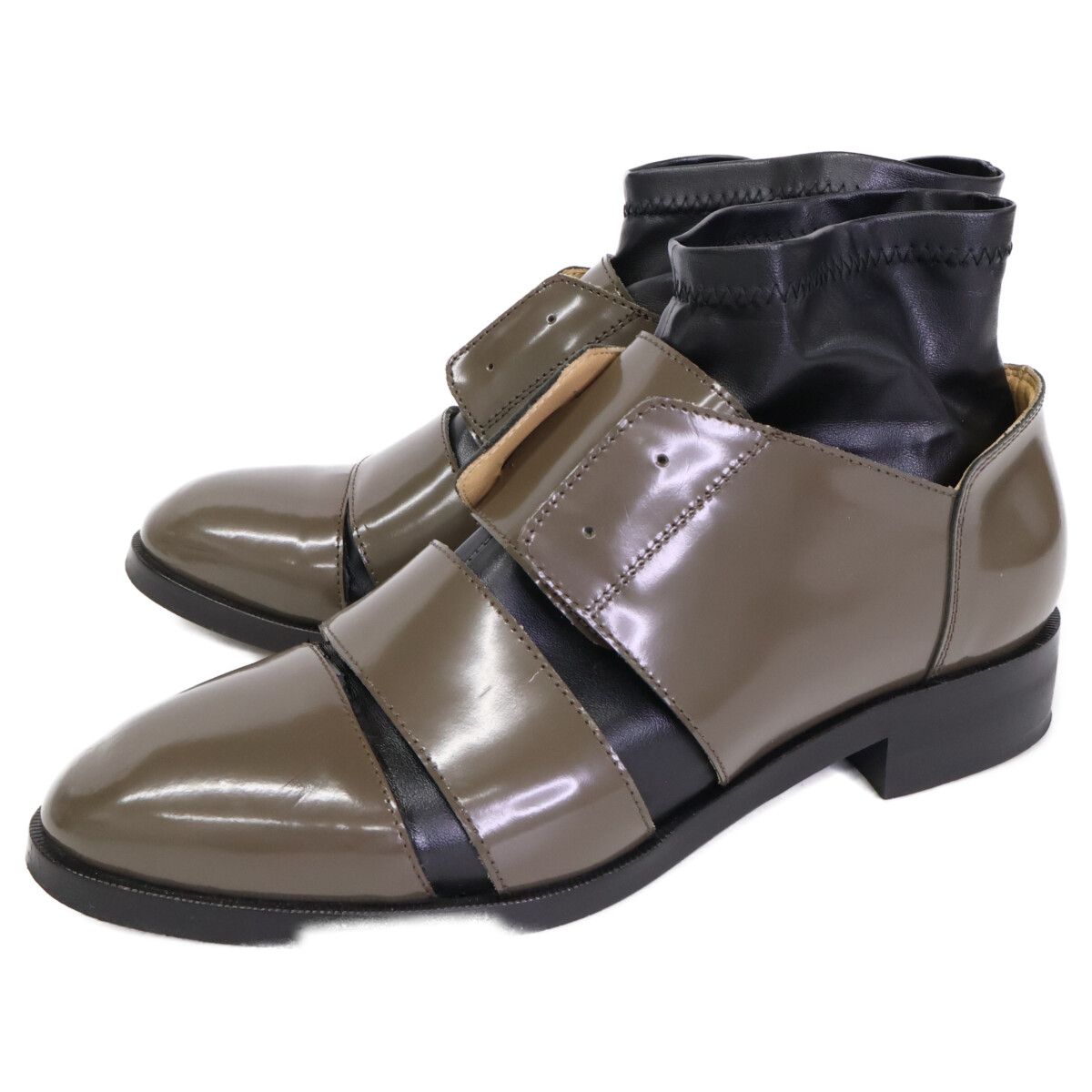 MM 6 エムエムシックス パテント ラムスキンインナー 37