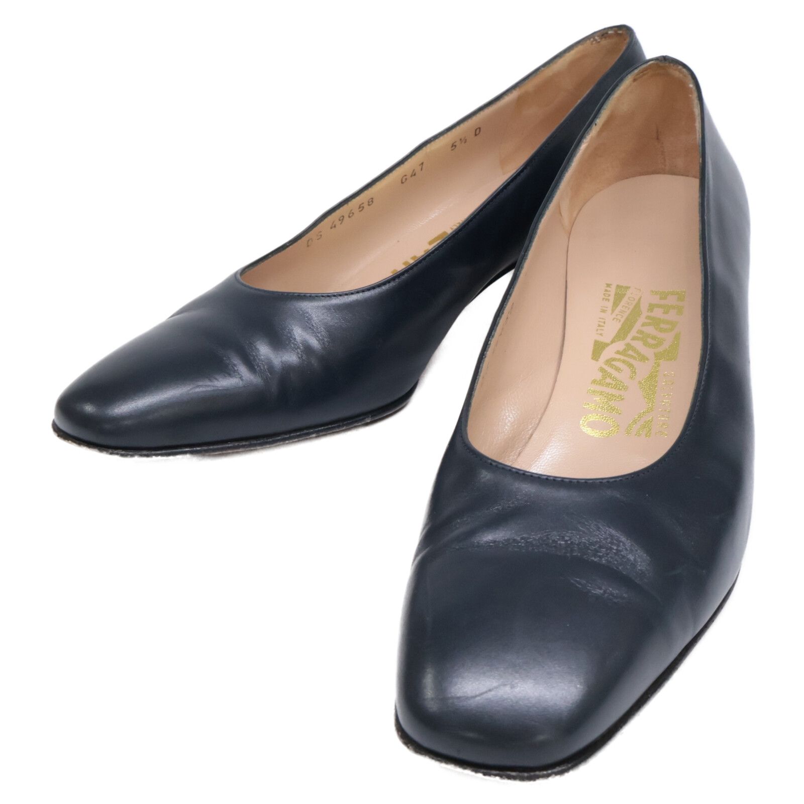 Salvatore Ferragamo サルヴァトーレフェラガモ 49658 レザー パンプス 5 1 2