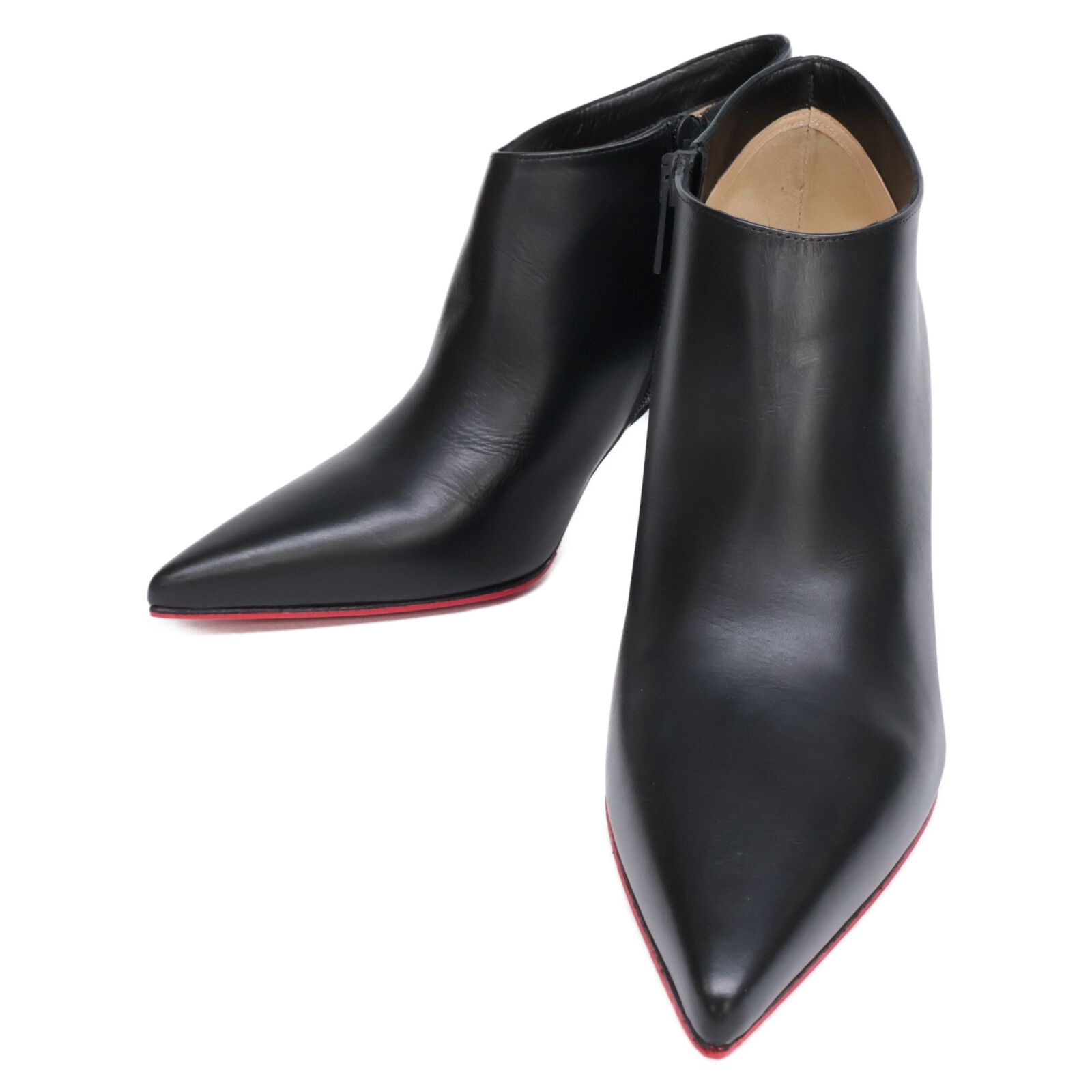 Christian Louboutin クリスチャンルブタン 3190567 GORGONA 85 レザー ブーティ 38