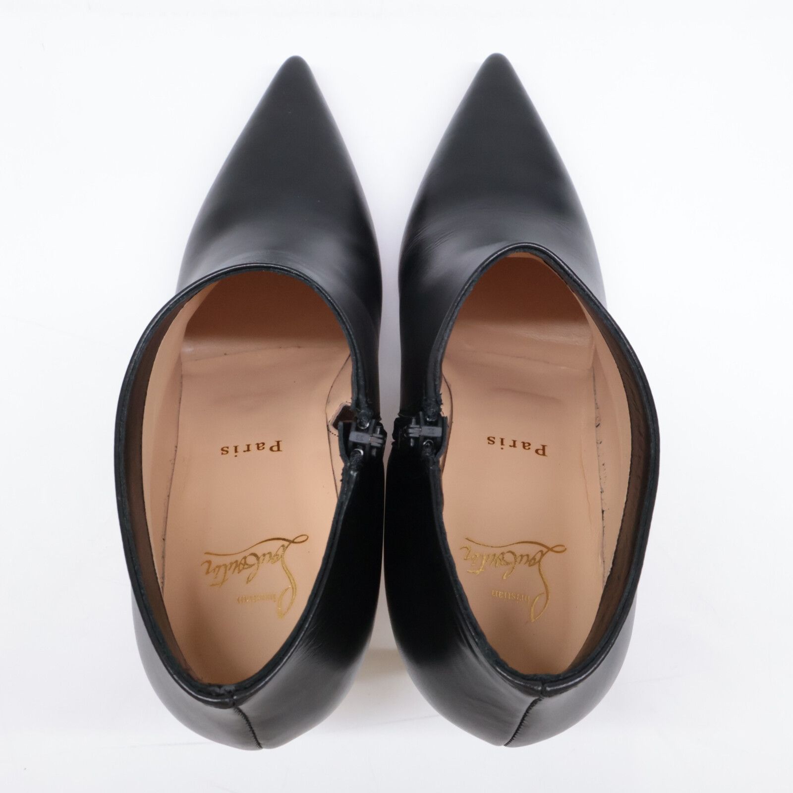  Christian Louboutin クリスチャンルブタン 3190567 GORGONA 85 レザー ブーティ 38 ブーティ ブーツ