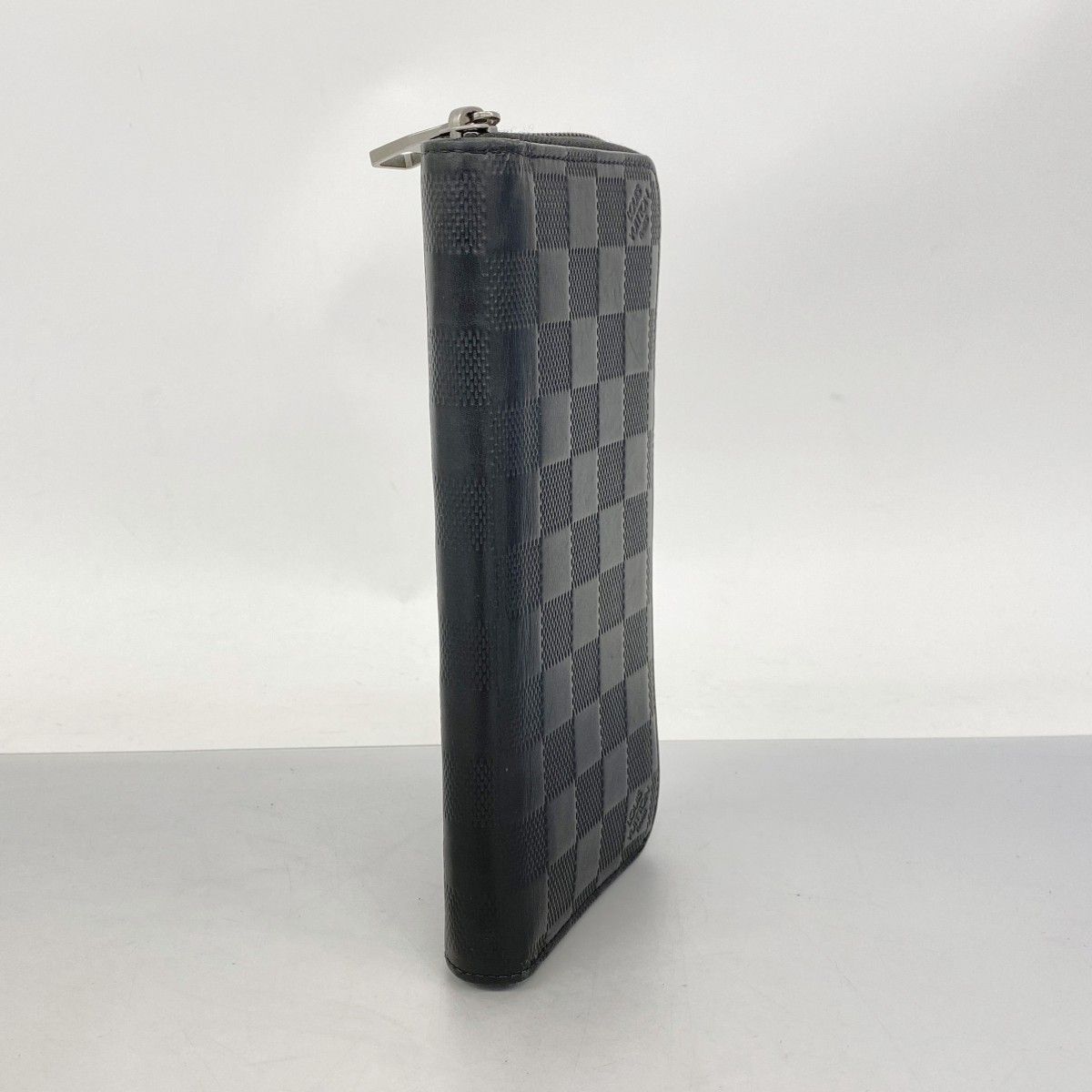 5 pc 3631 ルイヴィトン 長財布 ダミエ アンフィニ ジッピーウォレットヴェルティカル N 63548 オニキス メンズ
