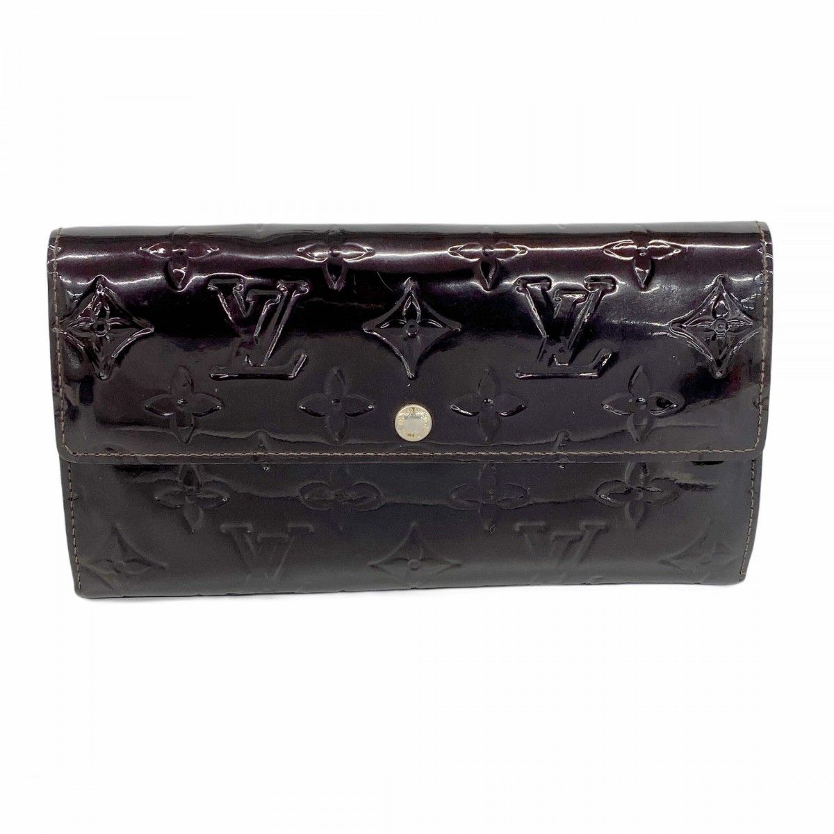 美品　ルイヴィトン　ヴェルニ　ポルトフォイル　サラ　M93524 アマラント 5pc3632】ルイヴィトン 長財布 ヴェルニ ポルトフォイユサラ M93524