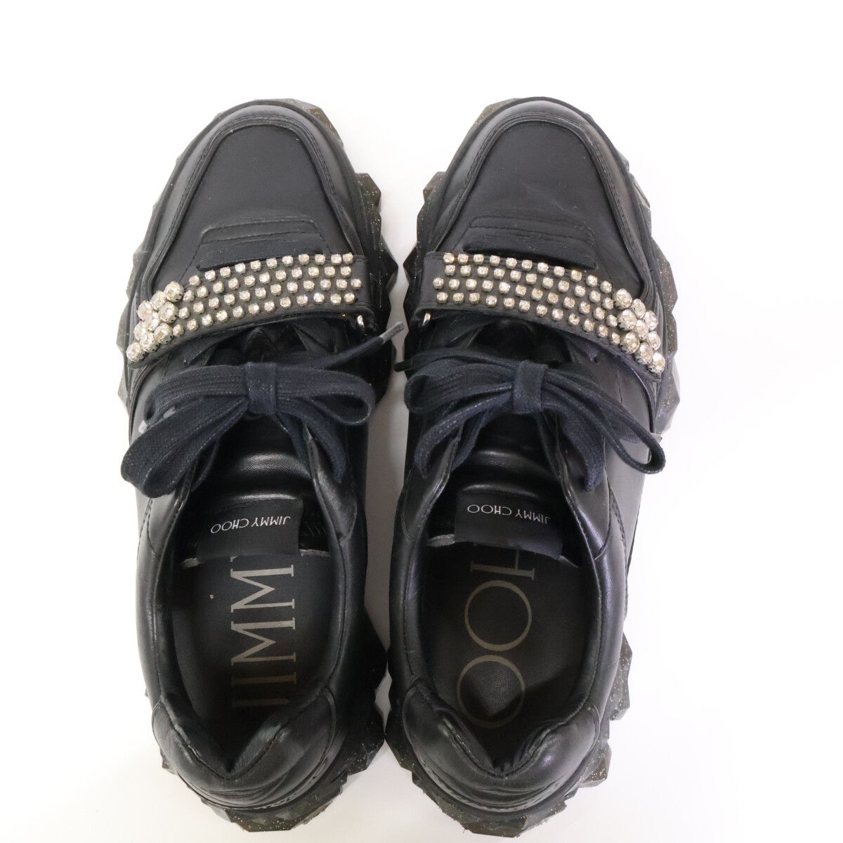 JIMMY CHOO ジミーチュウ DIAMOND ビジューストラップ レザー