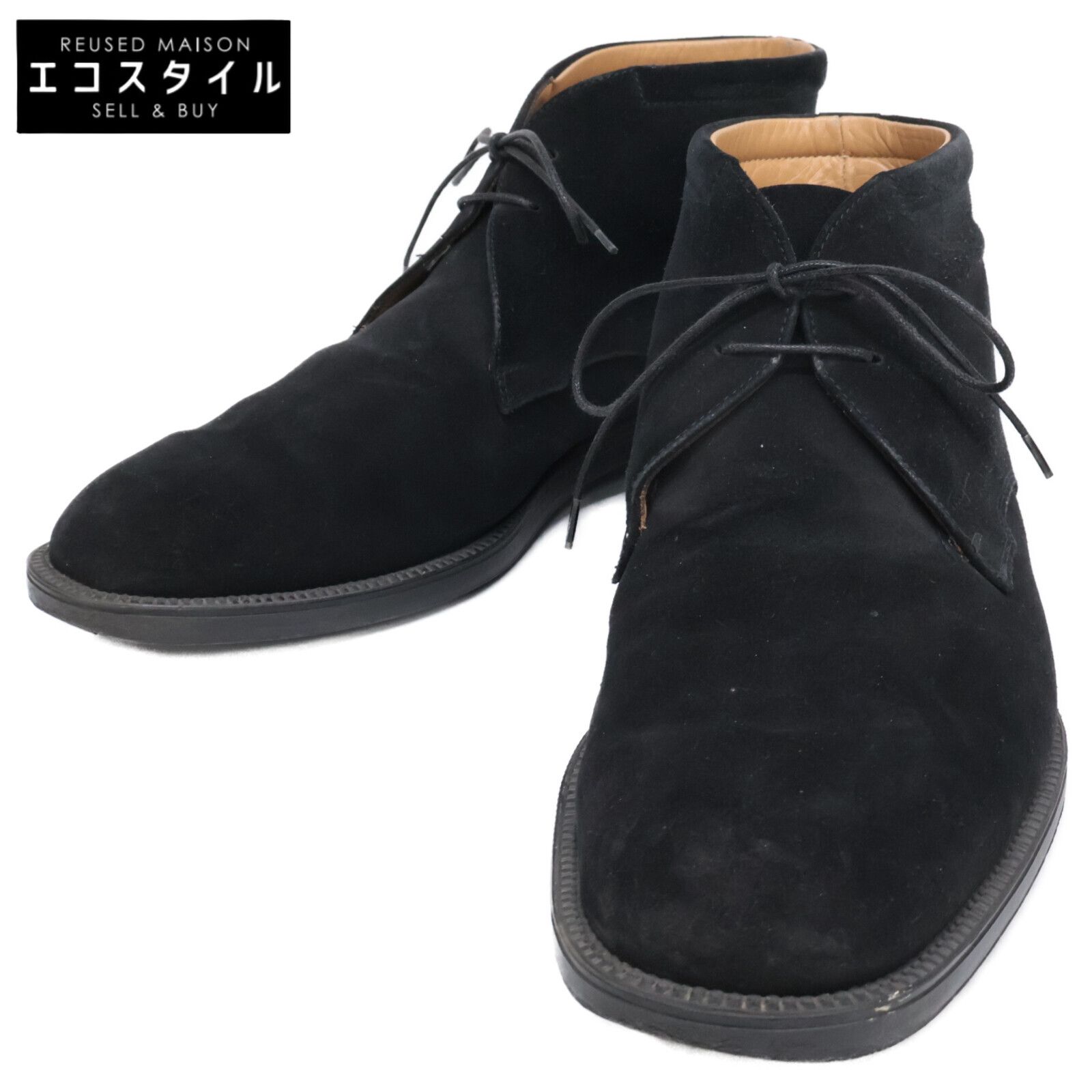 Salvatore Ferragamo サルヴァトーレフェラガモ スエード チャッカブーツ 7 1 2 3 E