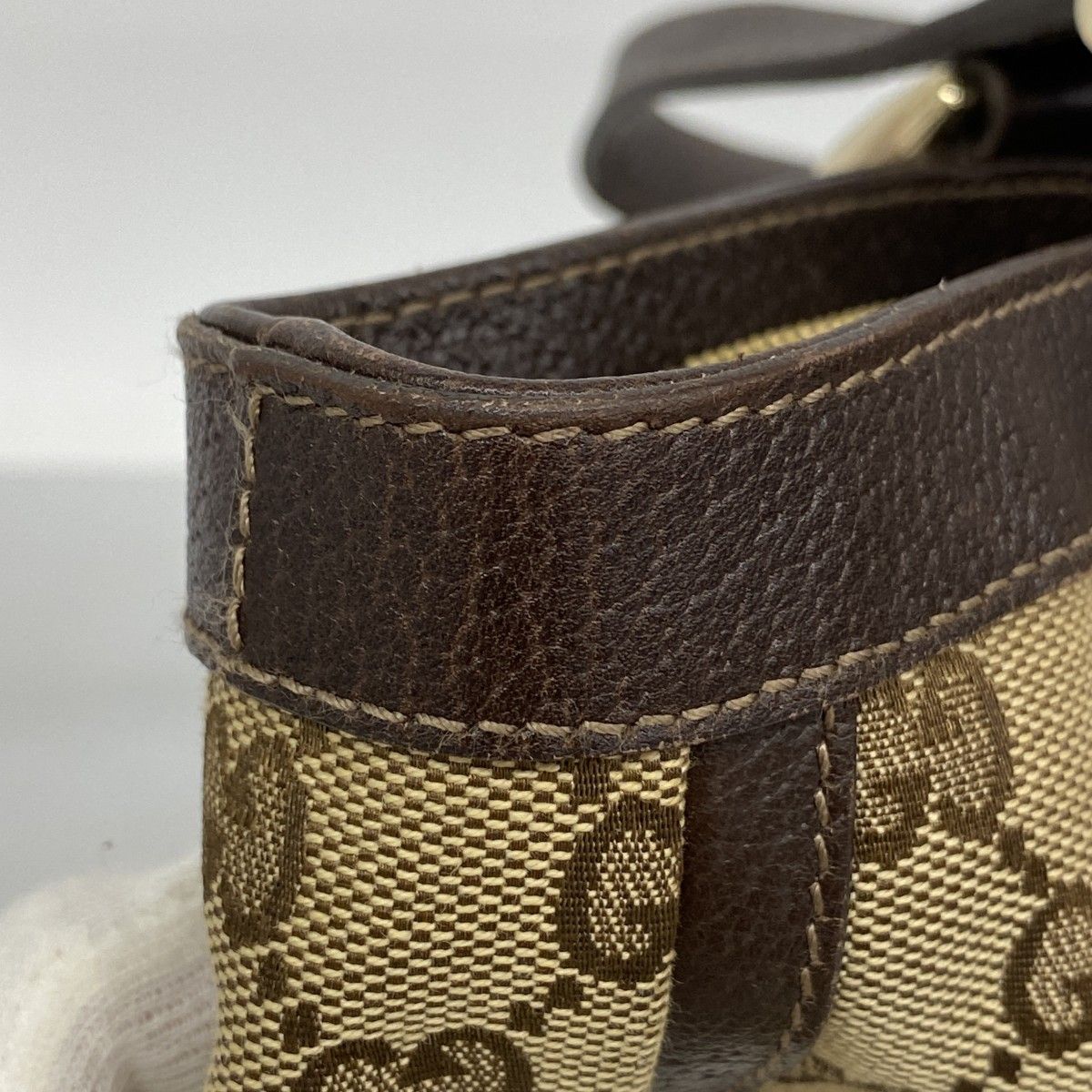  5 pc 3672 グッチ トートバッグ GGキャンバス アビー 170004 キャンバス ブラウン シャンパンゴールド金具 レディース トートバッグ バッグ