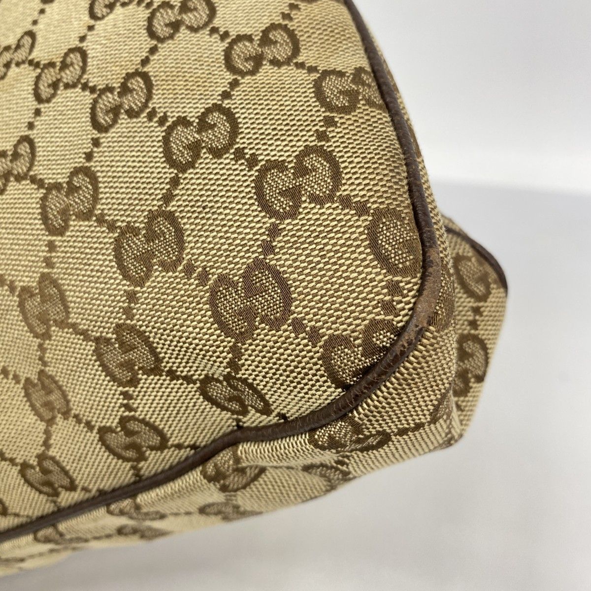  5 pc 3673 グッチ トートバッグ GGキャンバス 163288 キャンバス ブラウン シャンパンゴールド金具 レディース トートバッグ バッグ