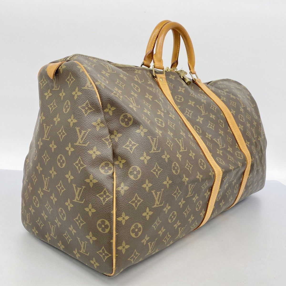 5 pc 3674 ルイヴィトン ボストンバッグ モノグラム キーポル60 M 41422 ブラウン メンズ レディース ユニセックス